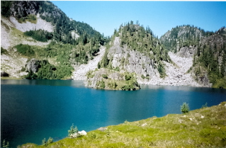 Alpine area and lake, Tricouni Meadows 2001-09.